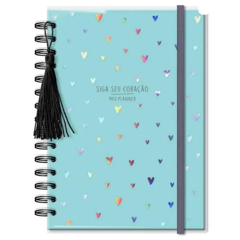 Planner Permanente Médio - Corações Holográficos