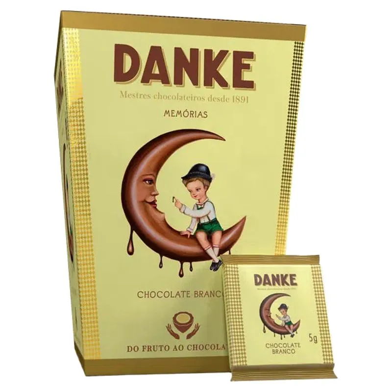 Mini Barras de Chocolate Danke Branco 150g - Danke
