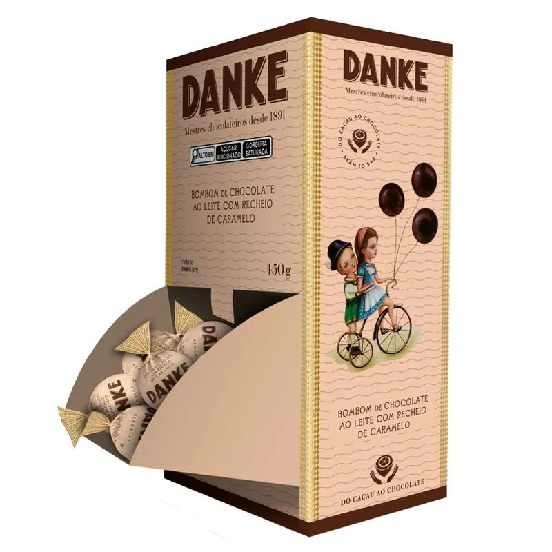 Bombom de Chocolate ao Leite com Caramelo Danke 450g