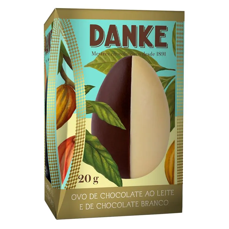 Ovo de Páscoa de Chocolate ao Leite com Massa Folhada Danke 20g