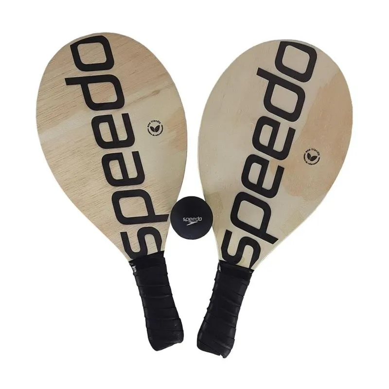 Kit Frescobol Speedo 2 Raquetes e 1 Bola ÚNICO / Marrom/Preto