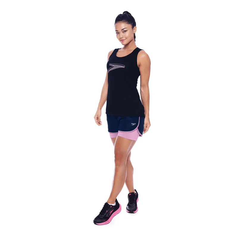 Shorts Running Active - AZUL NAUTICO ROSA QUARTZO P