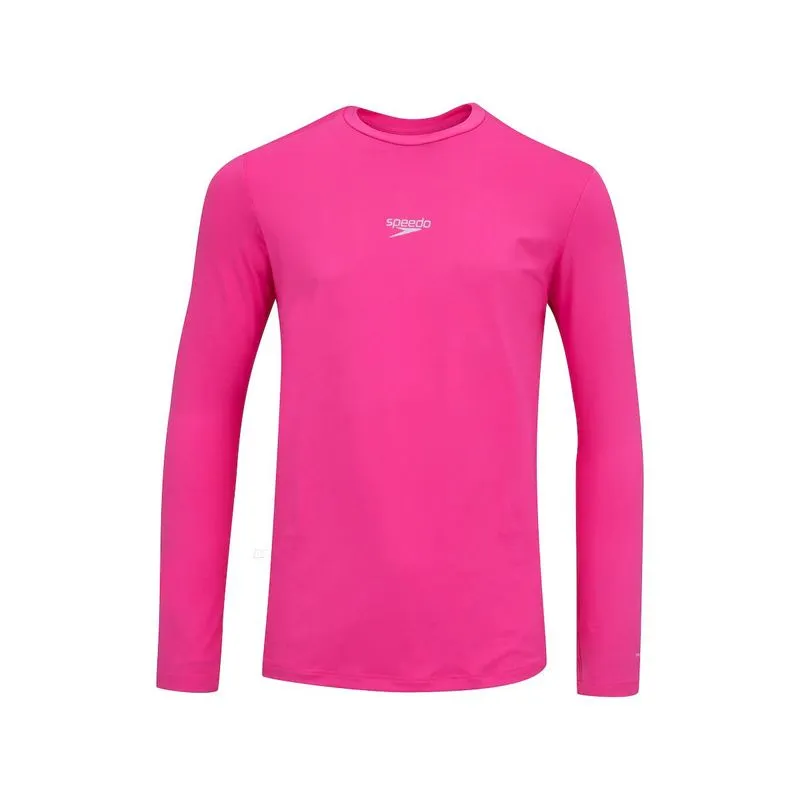T-Shirt Speedo Manga Longa UV Protection Infantil 8 - 9 ANOS / rosa