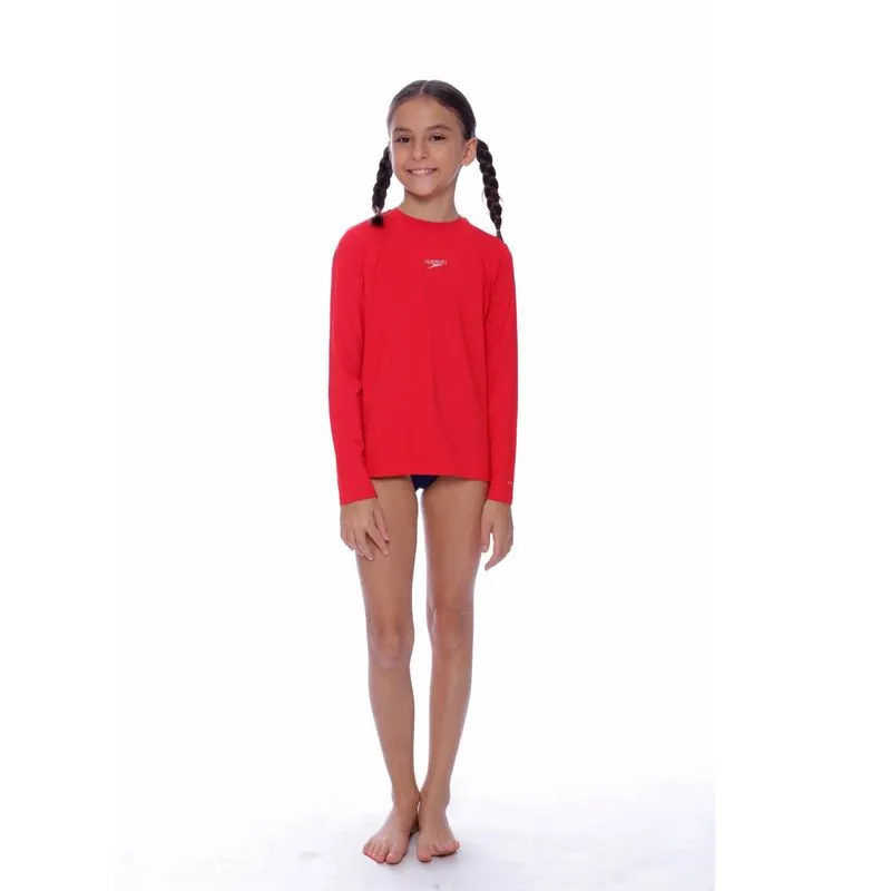Camiseta Infantil Manga Longa UV Protection - CHIC RED 10