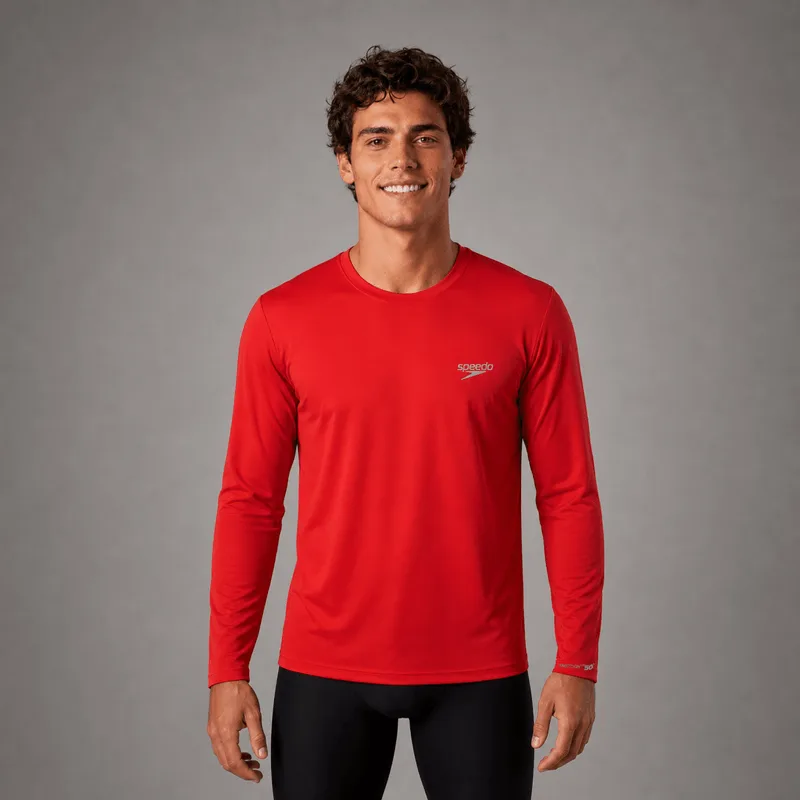 Camiseta Manga Longa proteção UV50 Masculina - CHIC RED GG