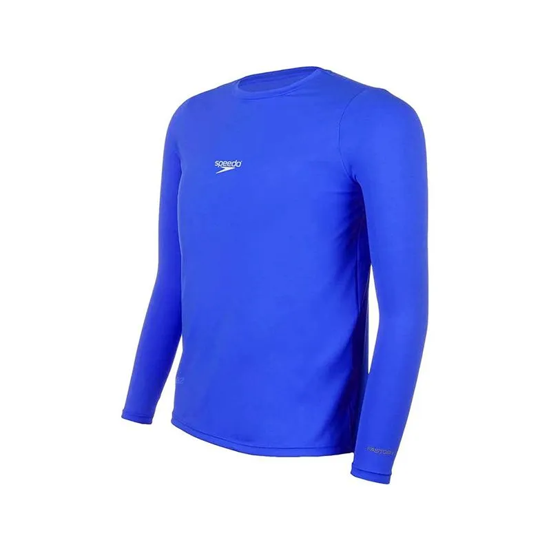 T-Shirt Speedo Manga Longa UV Protection Infantil 12 - 13 ANOS / azul