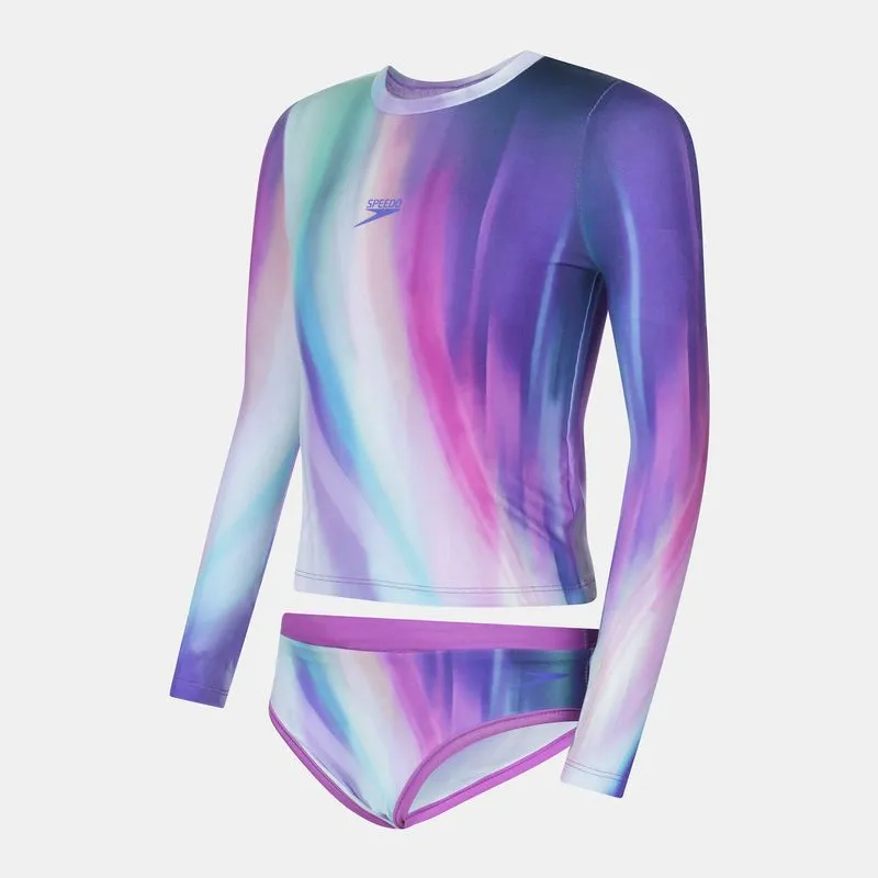 Conjunto De Praia Manga Longa Dupla Face Energy Kids Speedo - RAINBOW 6