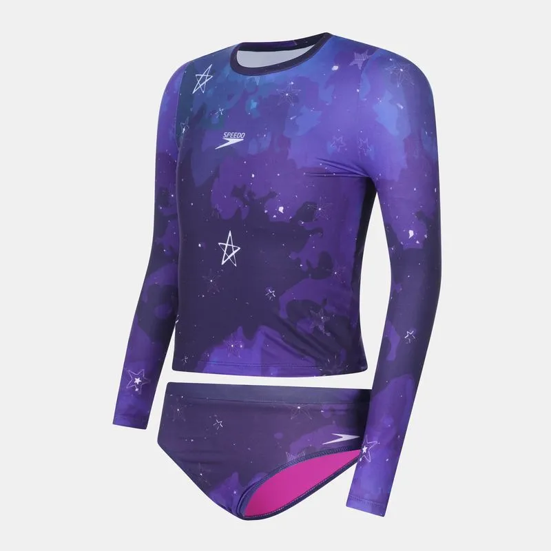 Conjunto De Praia Manga Longa Galaxy Star Kids Speedo - AZUL NOTURNO 4