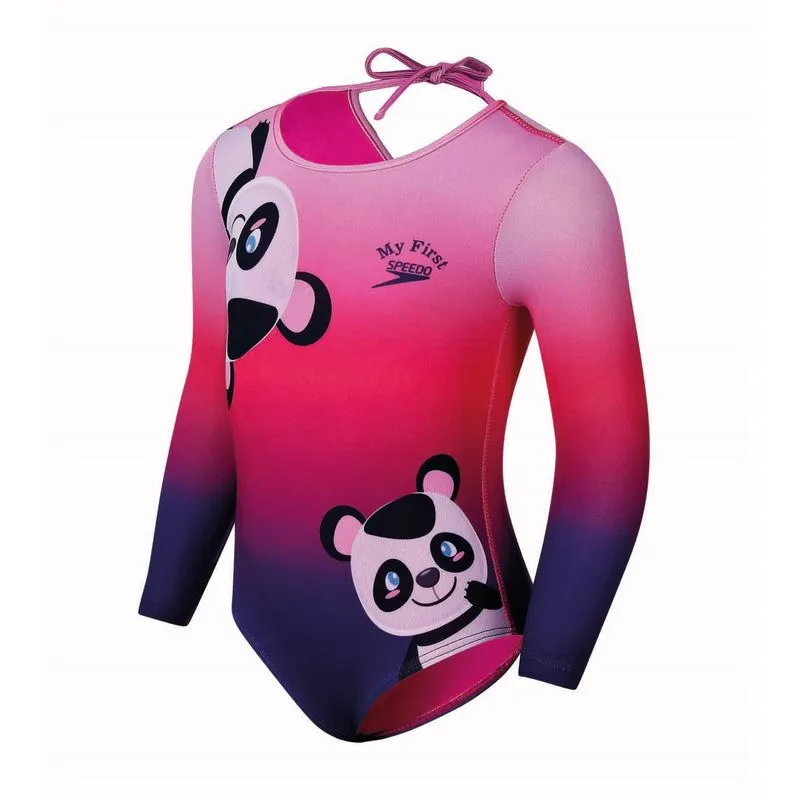 Maiô Manga Longa Infantil Panda Shock | Speedo 18M