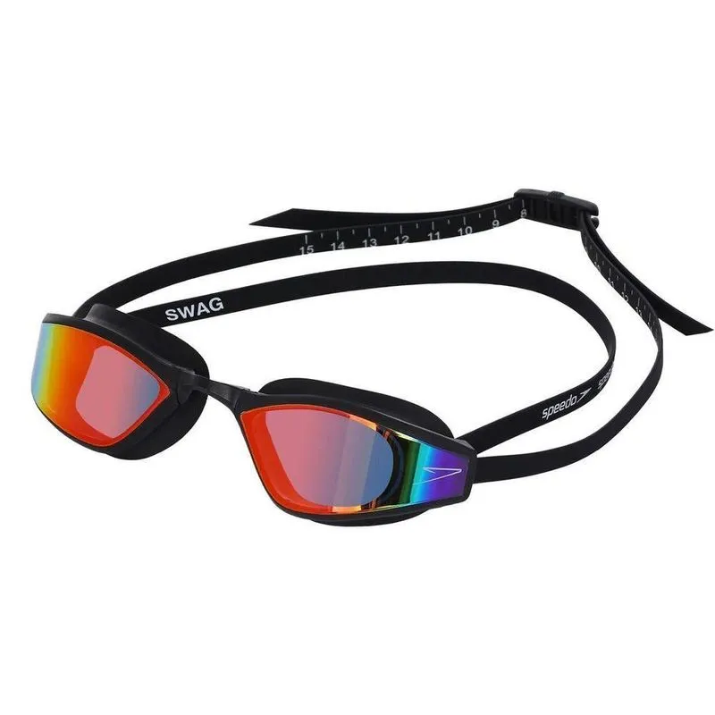 Óculos De Natação Lente Espelhada Swag Speedo Cor Vermelho-preto