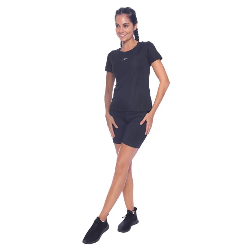 Camiseta Speedo Interlock Basic Feminina P / Preto.