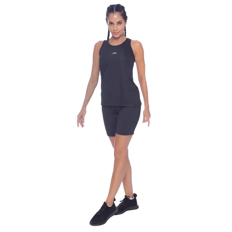 Regata Speedo Alongada Interlock Feminina G / Preto. - Speedo