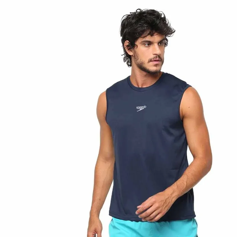 Regata Speedo Interlock Masculina 069012-091 M / Azul Marinho