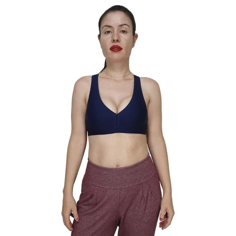 Top Academia Speedo Skin com Bojo Marinho Feminino GG / Marinho