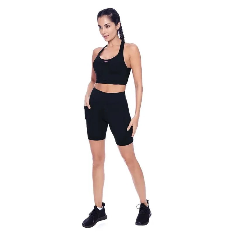 Short Speedo Speed Running Suplex Com Bolso Feminino GG / Preto - Speedo