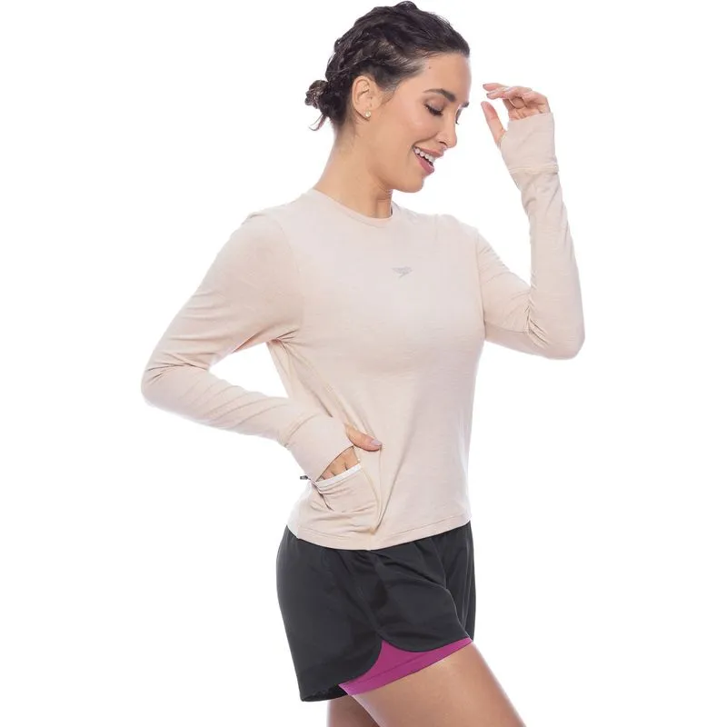 Camiseta Feminina Manga Longa Run - BAUNILHA GG2