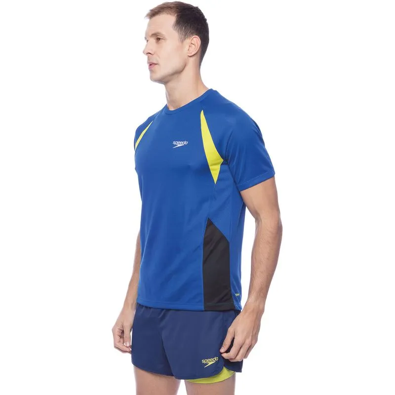Camiseta Masculina Speedo Run Faster - AZUL ROYAL PRETO GG2