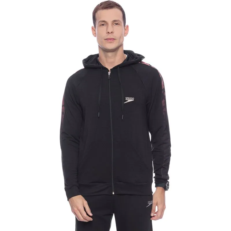 Blusa de moletom masculina Leaf - PRETO GG