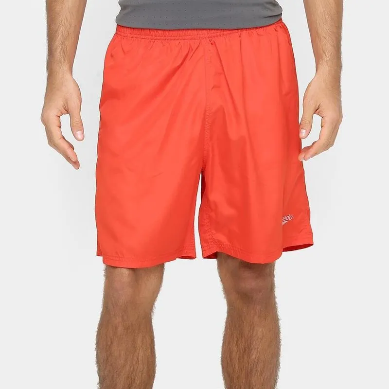 Bermuda Speedo Masculina Tactel Basic 139605 Fitness Leve GG / laranja