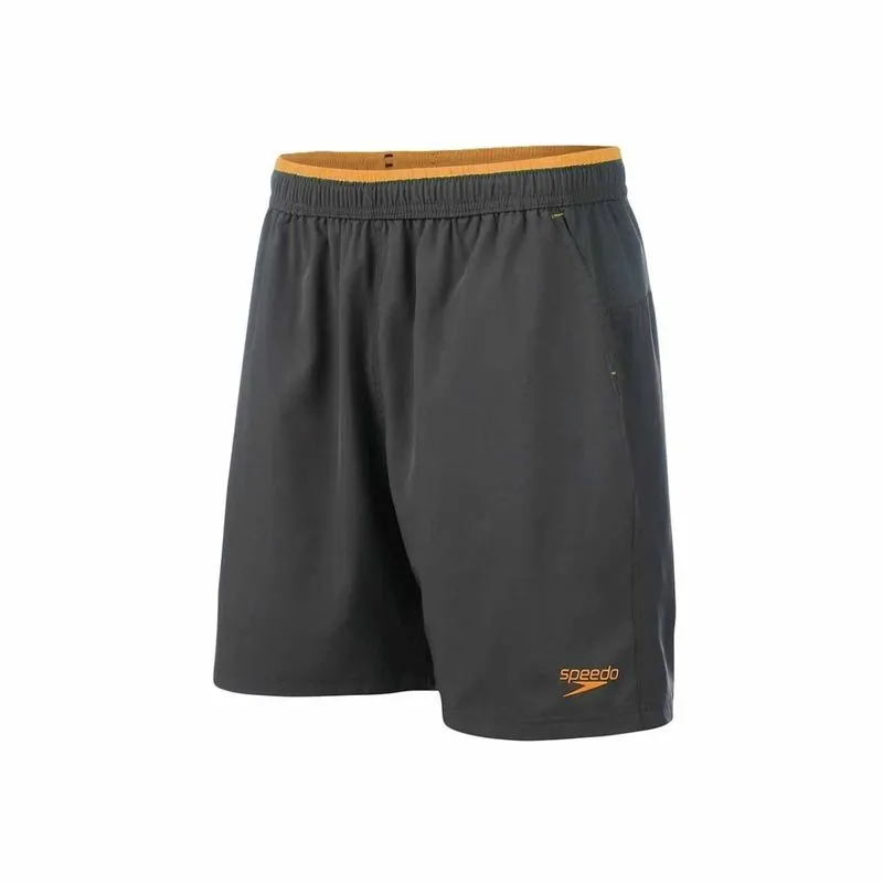 Bermuda Speedo Agile Masculina 139609-252872 P / Cinza-Amarelo