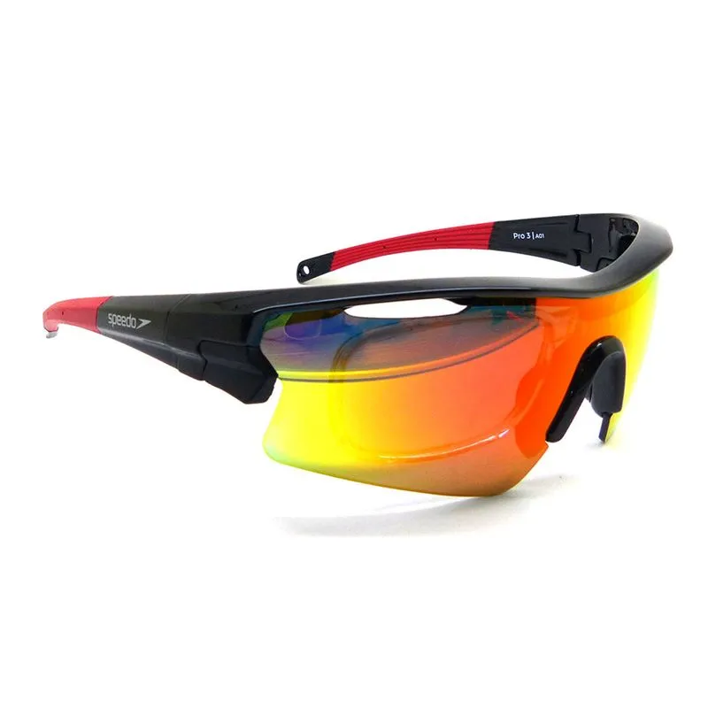 Óculos de sol Pro 3 Esportivo - Espelhado Preto ÚNICO