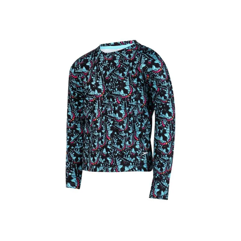 Camiseta Infantil UV Manga Longa Papillons - BORBOLETA AZUL 2