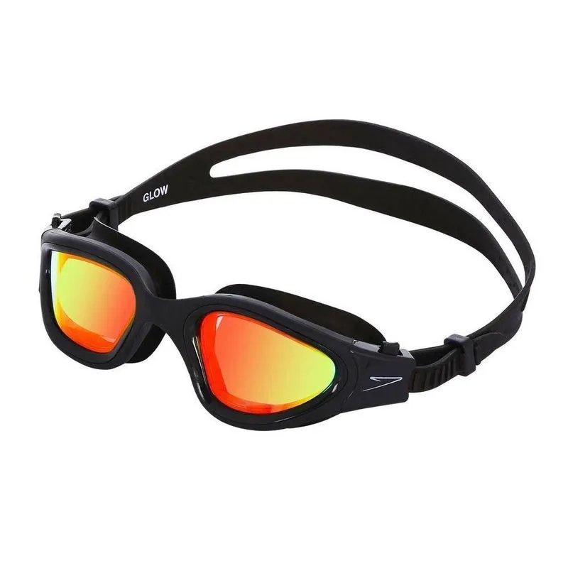 Óculos De Natação Lente Espelhada Águas Abertas Glow Speedo Cor Vermelho-preto