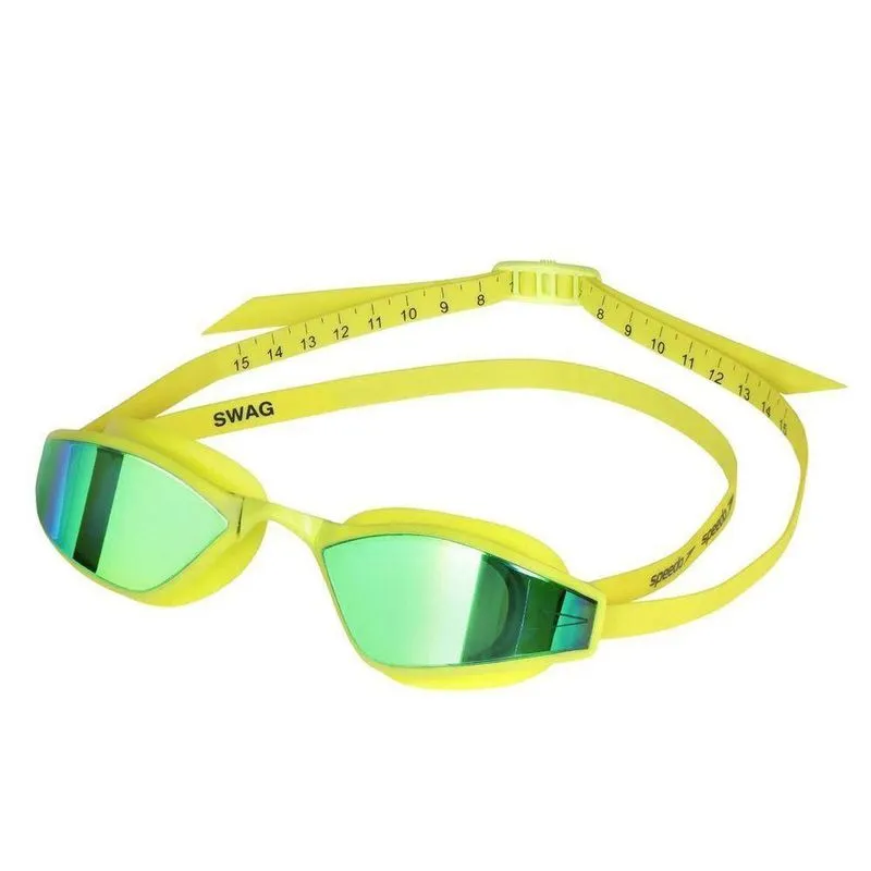 Óculos De Natação Lente Espelhada Swag Speedo Cor Amarelo-amarelo