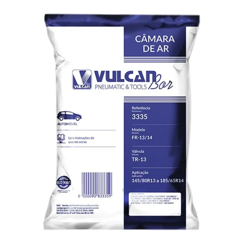 Câmara De Ar Carro Aro 13/14 Vulcan Fr-13/14 Válvula Tr13