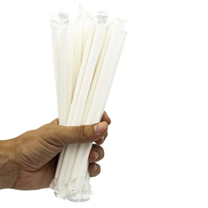 Canudo Papel Biodegradável Milkshake 8x216mm 100 Un