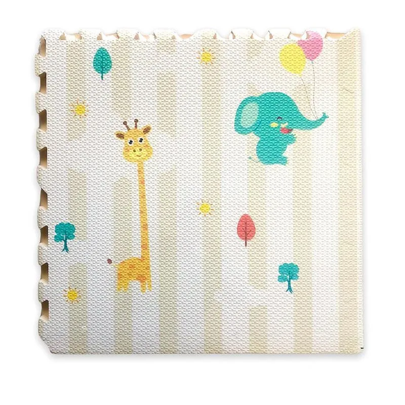 Tapete Tatame Infantil Emborrachado 1,2x1,2m Happy Zoo