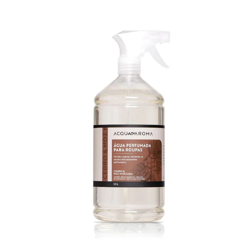 Água Perfumada para Roupas Dia a Dia 1,1L Cedro e Noz Moscada Cedro e Noz Moscada