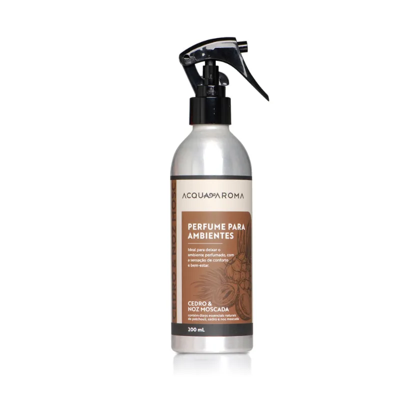 Perfume para Ambientes Dia a Dia 200ml Cedro e Noz Moscada Cedro e Noz Moscada