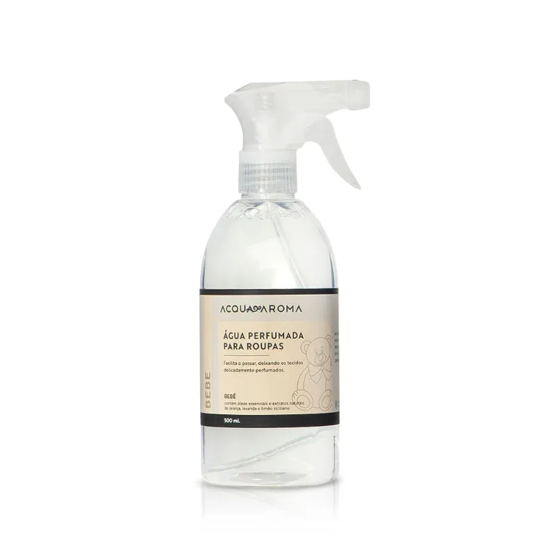 Água Perfumada para Roupas Bebê Novo 500ml Bebê Bebê