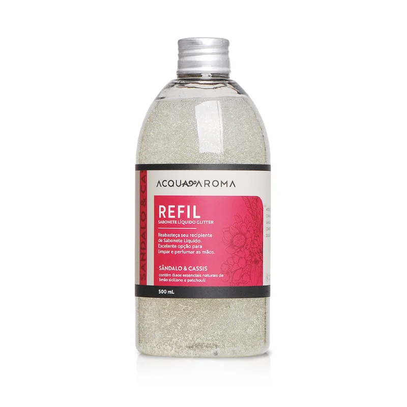 Sabonete Líquido Dia a Dia Refil 500ml Glitter Sândalo e Cassis Sândalo e Cassis