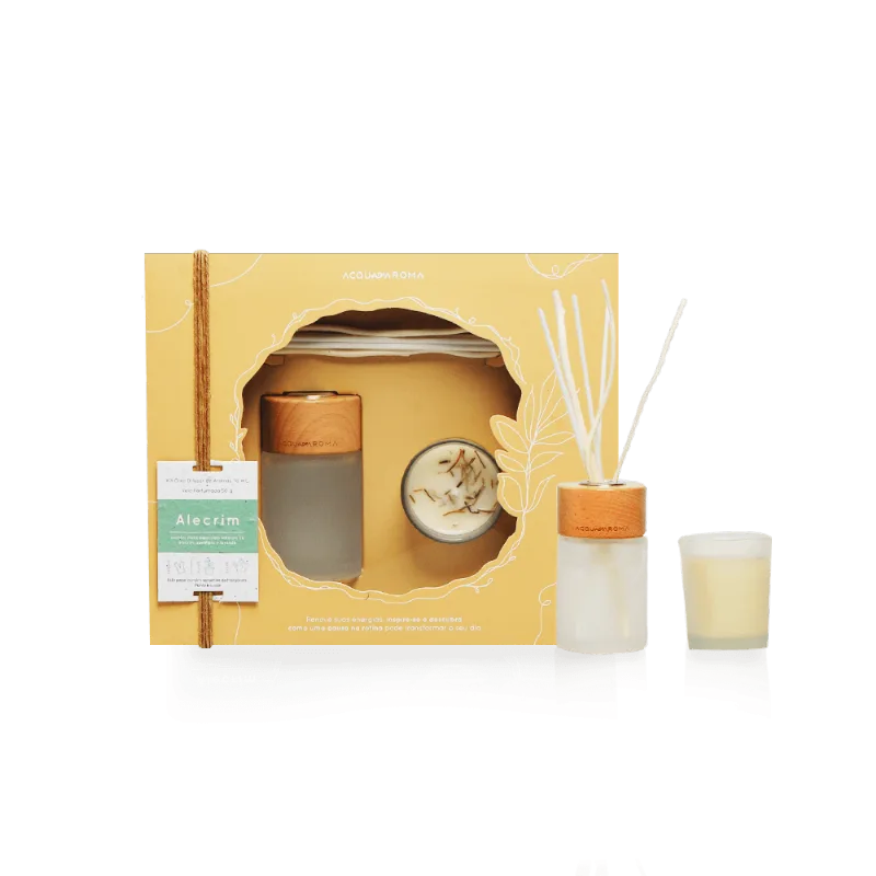 Kit Naturals Vela 50g + Dif. 70ml Alecrim Alecrim