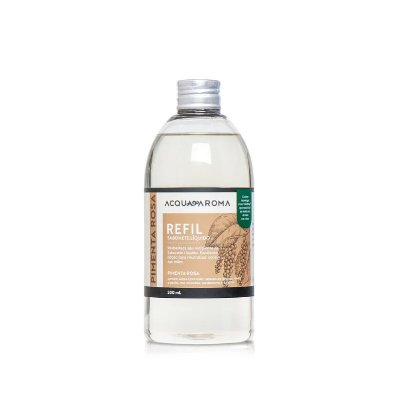 Sabonete Líquido Gourmet Refil 500ml Pimenta Rosa Pimenta Rosa