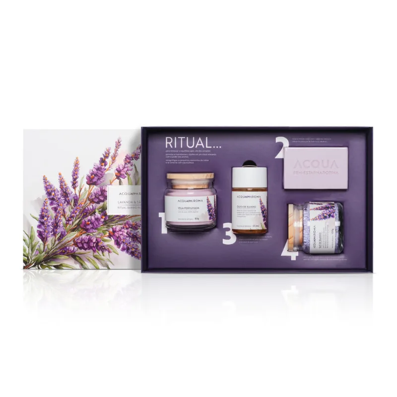 Kit Ritual Banho Relaxante Lavanda & Sândalo Lavanda & Sândalo