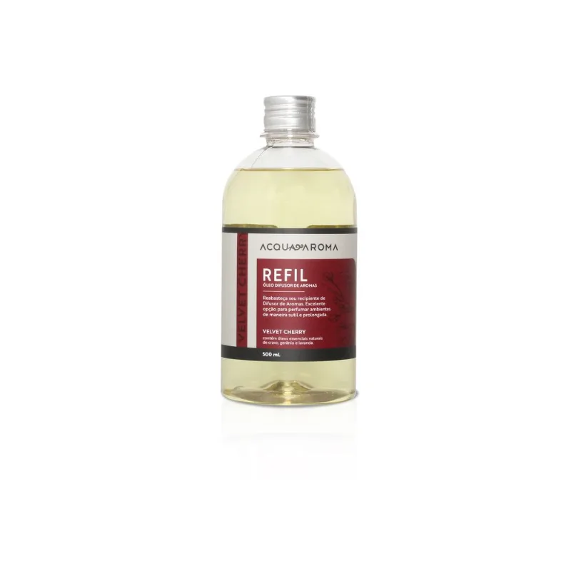 Difusor Varetas Acqua Casa Cláudia Refil 500ml Velvet Cherry Velvet Cherry