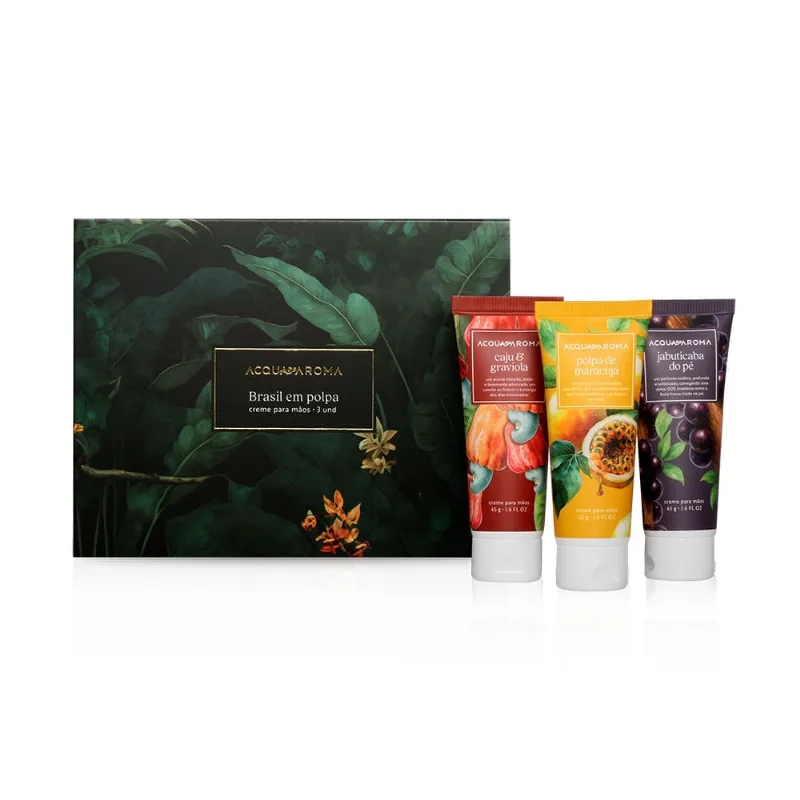 Kit Creme para Mãos Tropicaliza 45g c/ 3und Brasil em Polpa Brasil em Polpa