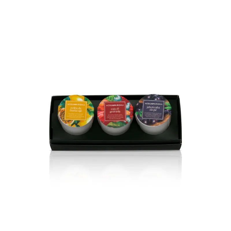 Kit Vela Perfumada Tropicaliza 60g c/ 3und Brasil em Polpa Brasil em Polpa