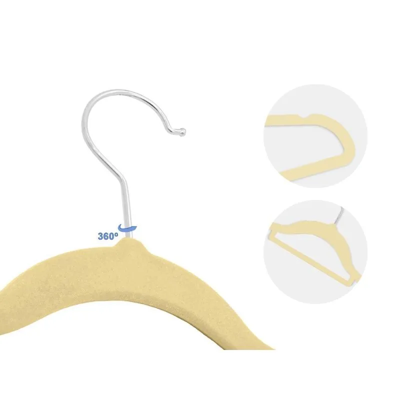 10 Uni Cabides Veludo Modelo Tradicional Cor Bege Topen Home