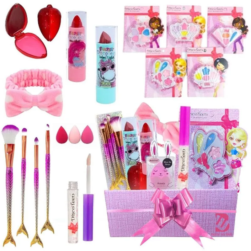 Combo Kit De Maquiagem Presente Infantil 11 Itens - Bz143