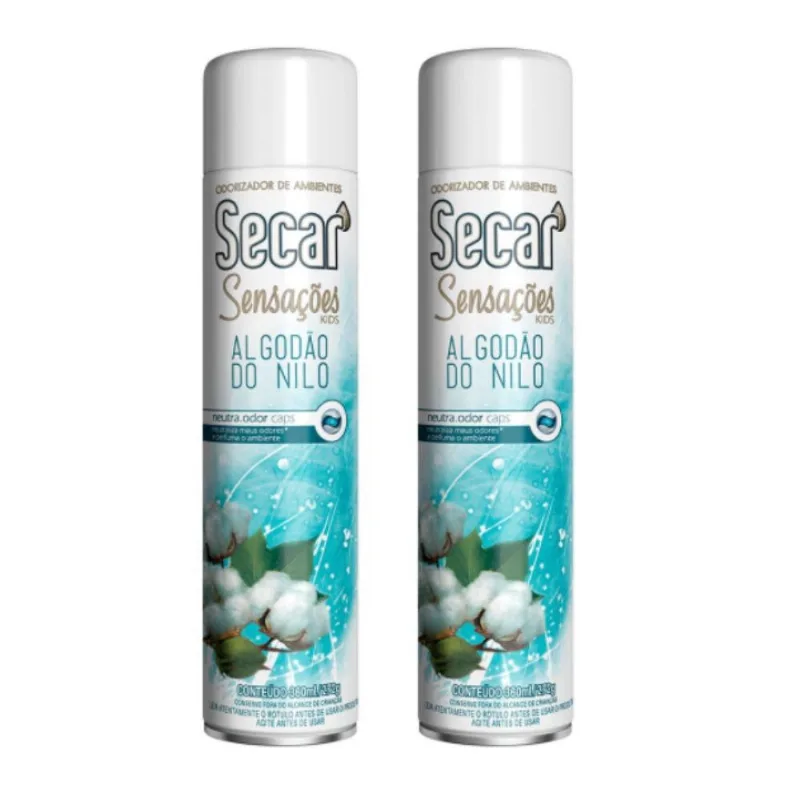 Odorizador De Ambiente Aerosol Perfumador Neutralizador De Odores Secar Algodão De Nilo 360ml - Kit 02 Unidades Odorizador De Ambiente Aerosol Perfumador Neutralizador De Odores Secar Algodão De Nilo 360ml - Kit 02 Unidades