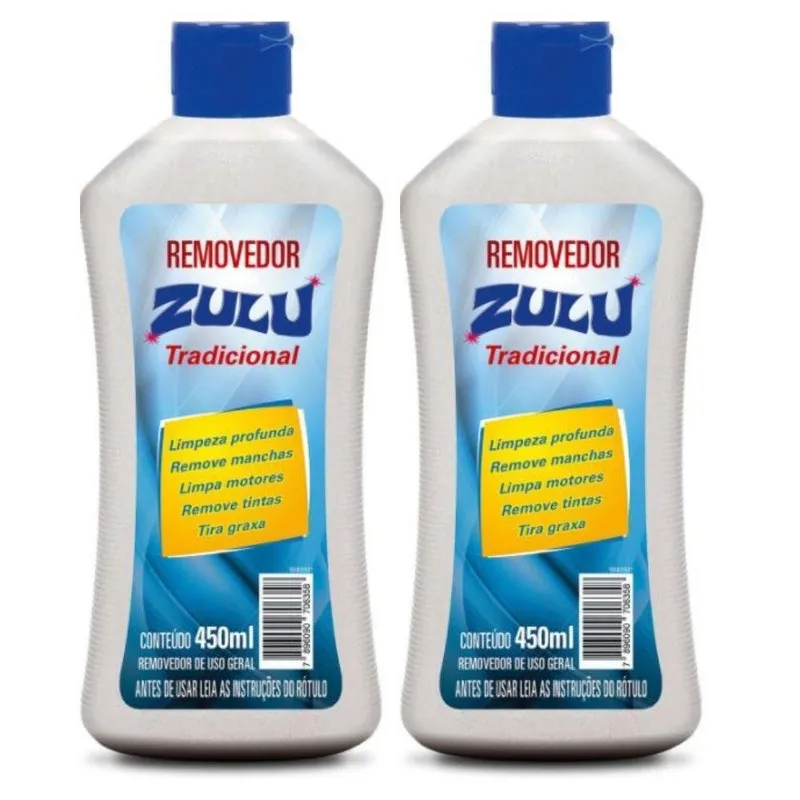 Removedor Tradicional Zulu 450Ml - Kit 02 Com Unidades