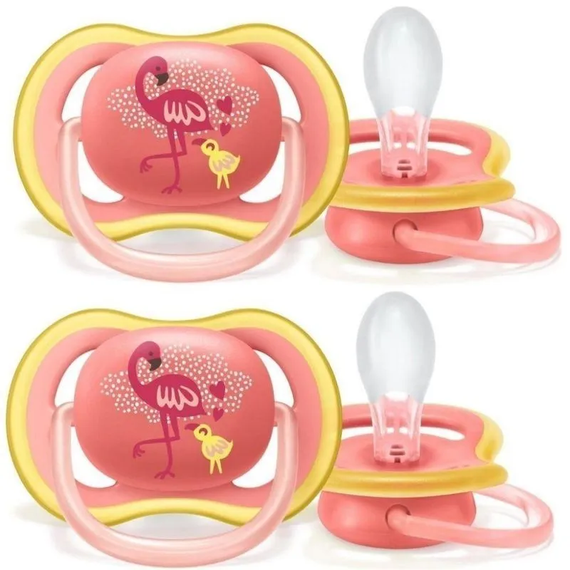 Kit Com 2 Chupetas Ultra Air Flamingo 6-18m - Philips Avent
