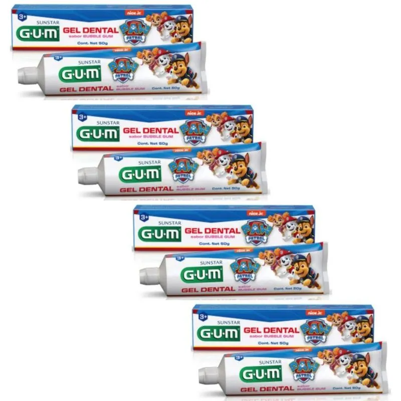 4 Gel Dental Infantil Patrulha Canina - Paw Patrol 50g - Gum