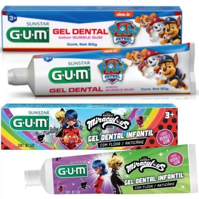 Gel Dental Infantil Lady Bug + Patrulha Canina - 50g - Gum