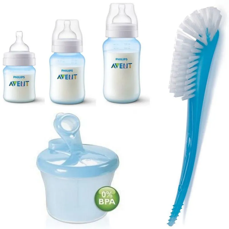 Trio Mamadeira Classic + Dosador + Escova Azul Philips Avent