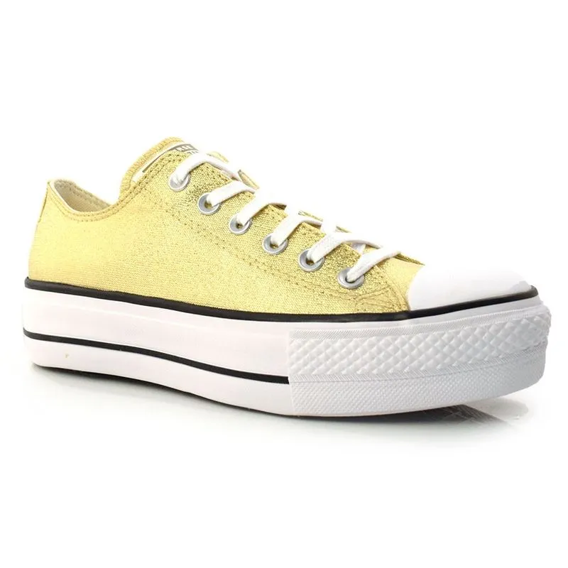 Tênis Converse All Star Dourado Flatform Original Amarelo CT14640002 34